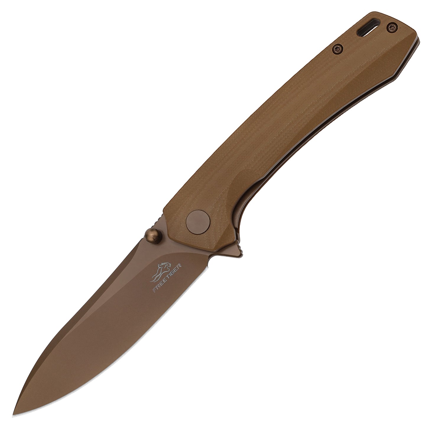 NEW! FT102 Folding Knife - D2 Blade G10 Handle - Ball Bearing - Liner Lock