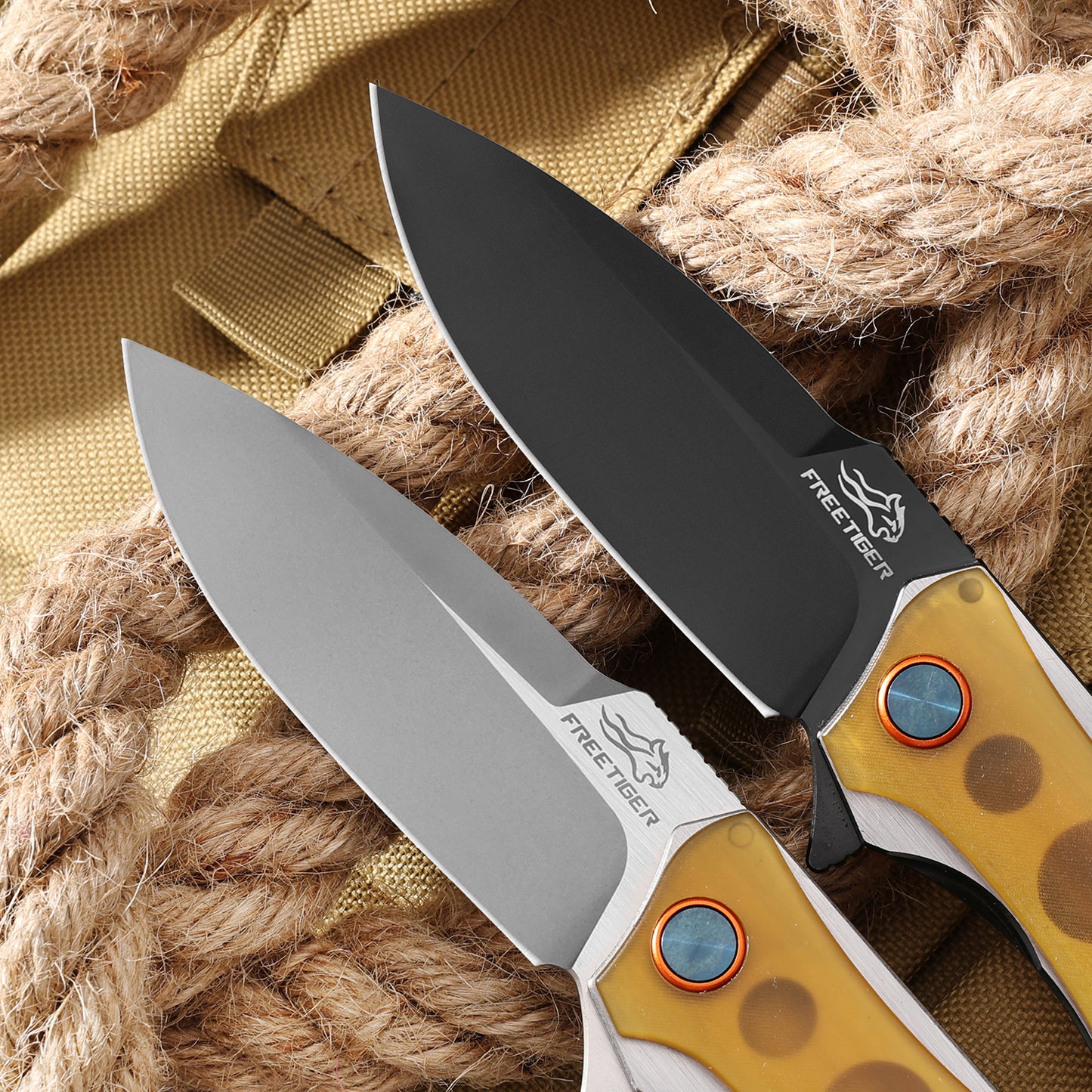 FREETIGER NEW FT81 Ultem/Carbon Fiber/G10 Handle D2 Blade Liner-Lock Ball Bearing Folding Knife