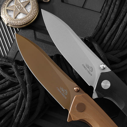 NEW! FT102 Folding Knife - D2 Blade G10 Handle - Ball Bearing - Liner Lock