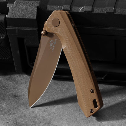 NEW! FT102 Folding Knife - D2 Blade G10 Handle - Ball Bearing - Liner Lock