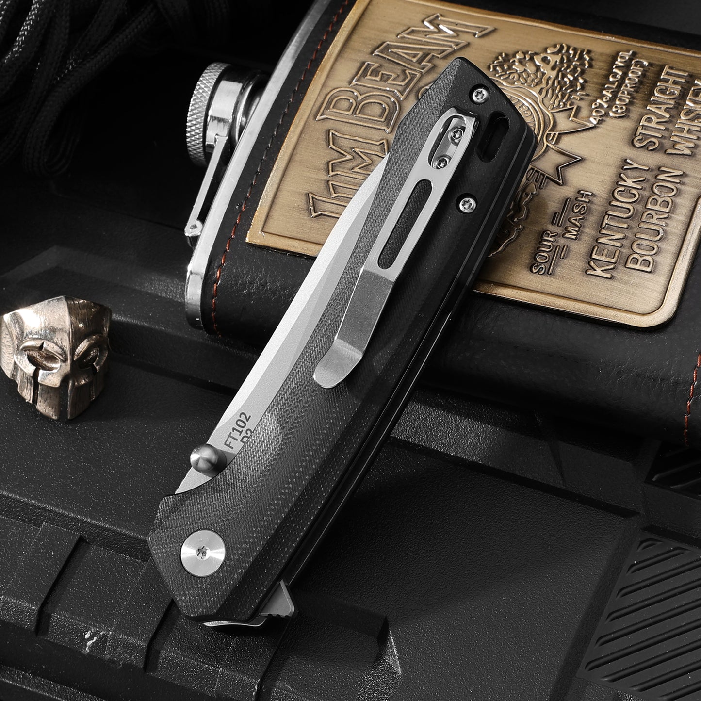 NEW! FT102 Folding Knife - D2 Blade G10 Handle - Ball Bearing - Liner Lock