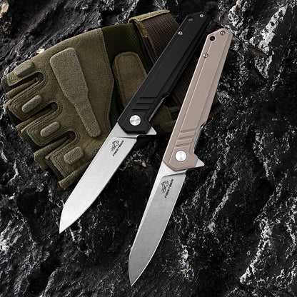 FREETIGER Folding Knife D2 Steel Blade G10 Handle Ideal for EDC, Survival, Hunting, Tactical Use.