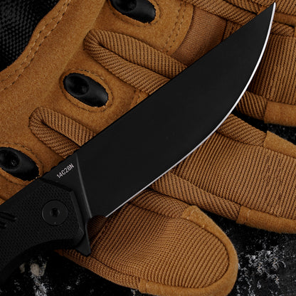 Folding Pocket Knife with 14C28N Steel Blade G10 Handle FT972