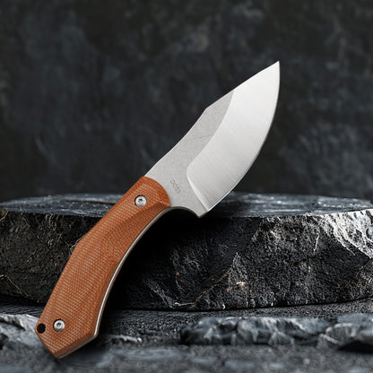 Fixed Blade Knife, DC53 Blade & Micarta Handle,with Kydex Sheath FTB203