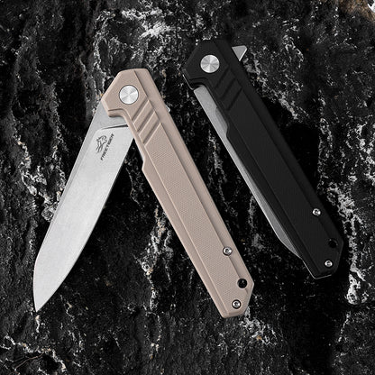 FREETIGER Folding Knife D2 Steel Blade G10 Handle Ideal for EDC, Survival, Hunting, Tactical Use.