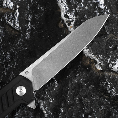 FREETIGER Folding Knife D2 Steel Blade G10 Handle Ideal for EDC, Survival, Hunting, Tactical Use.