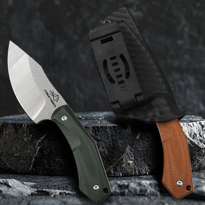 Fixed Blade Knife, DC53 Blade & Micarta Handle,with Kydex Sheath FTB203