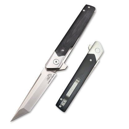 Folding Pocket Knife - Sharp D2 Steel, Slim G10 Handle, Flipper Pocket Knife FT922