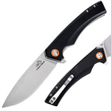 BLACK HANDLE DROPPOINT BLADE