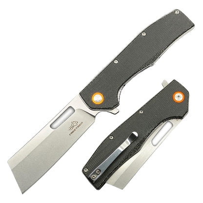 Flipper Pocket Knife with Clip D2 Blade Micarta Handle Cool Gadgets Knives FT955