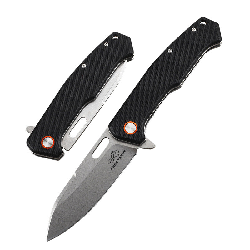 Folding Knife with D2 Steel Blade & Micarta Handle Liner Lock EDC Knife FT937