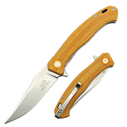 FREETIGER Pocket Folding with Clip D2 Blade Micarta Handle EDC Cool Gadgets Knives FT958