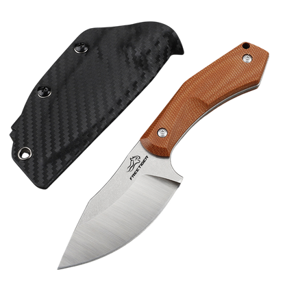 Fixed Blade Knife, DC53 Blade & Micarta Handle,with Kydex Sheath FTB203