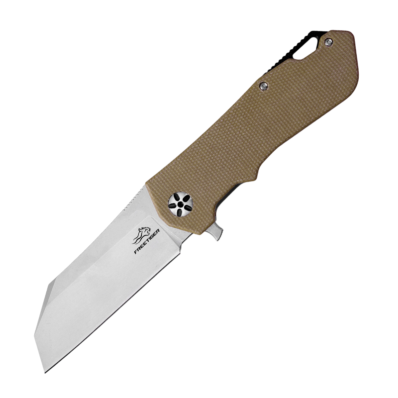 Tanto D2 Blade Folding Pocket Knife Micarta Handle Survival EDC Tool FT943