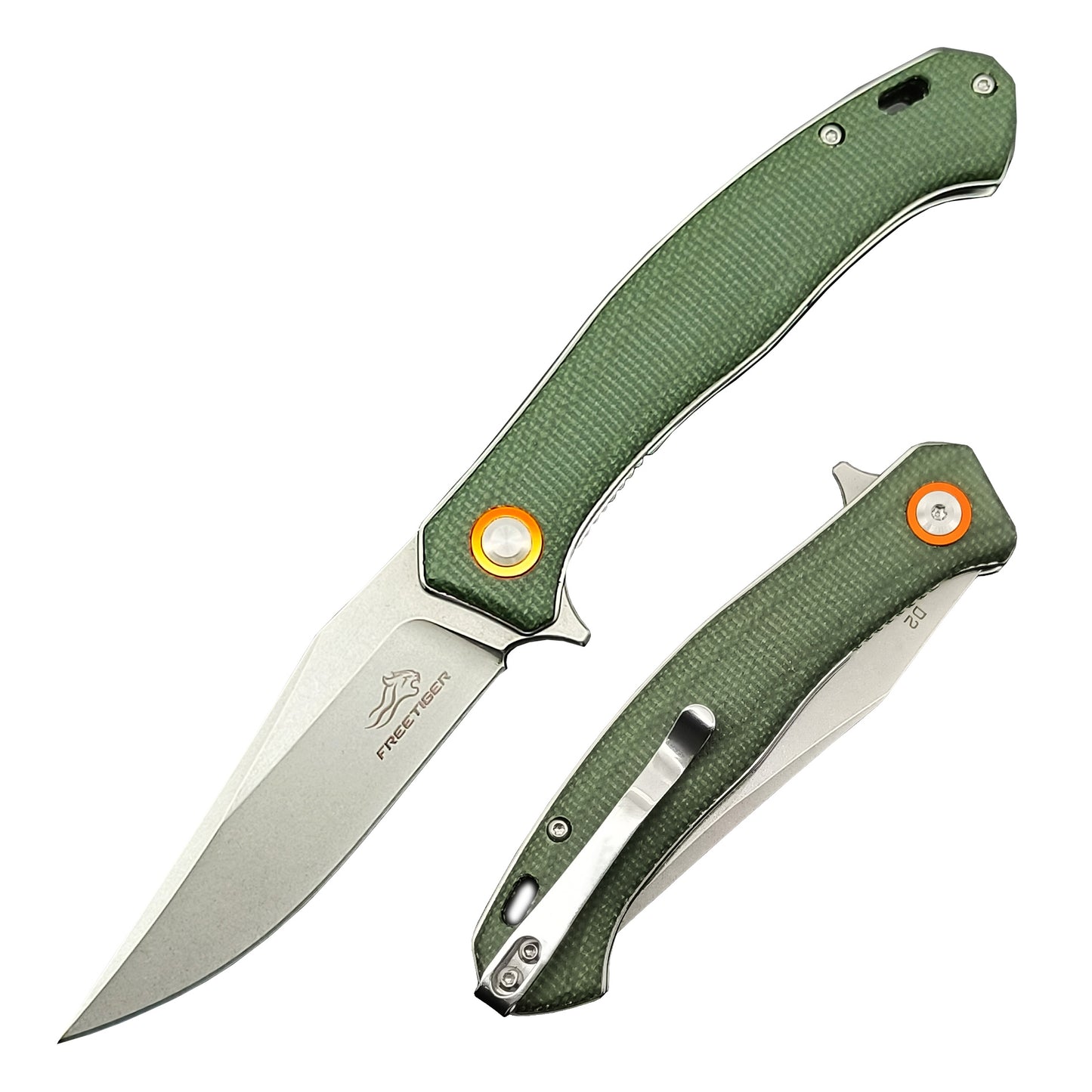 FREETIGER Pocket Folding with Clip D2 Blade Micarta Handle EDC Cool Gadgets Knives FT958