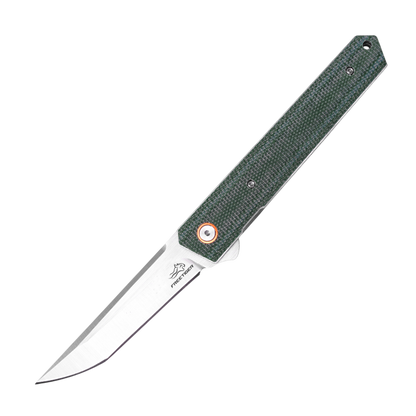 Tanto EDC Pocket Folding Knife - D2 Steel Blade & Micarta Handle FT940