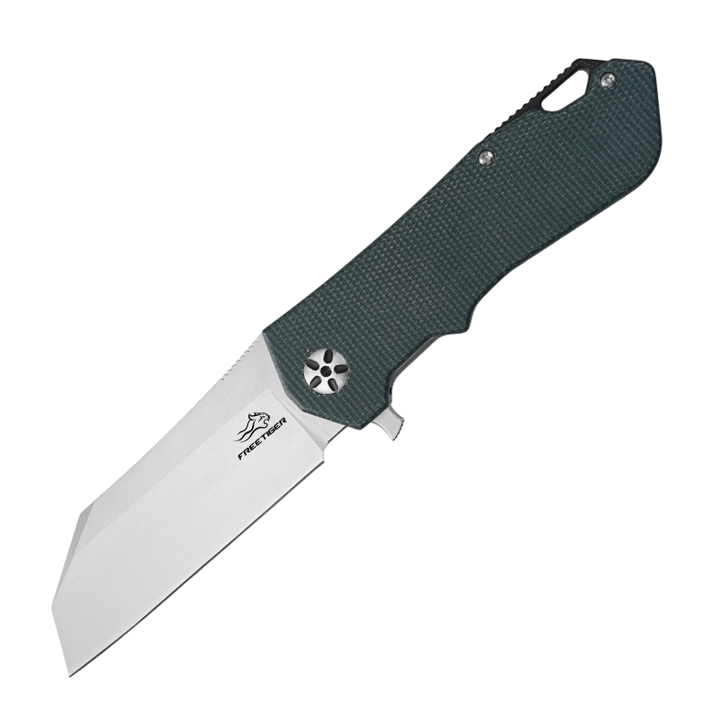 Tanto D2 Blade Folding Pocket Knife Micarta Handle Survival EDC Tool FT943