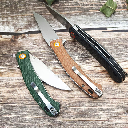 FREETIGER Pocket Folding with Clip D2 Blade Micarta Handle EDC Cool Gadgets Knives FT958