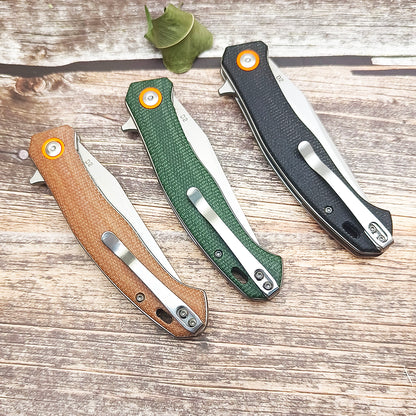 FREETIGER Pocket Folding with Clip D2 Blade Micarta Handle EDC Cool Gadgets Knives FT958