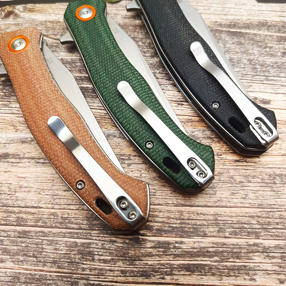 FREETIGER Pocket Folding with Clip D2 Blade Micarta Handle EDC Cool Gadgets Knives FT958