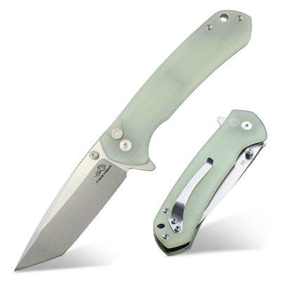 FREETIGER FT929 D2 Blade Button Lock Folding Pocket Knife with Clip