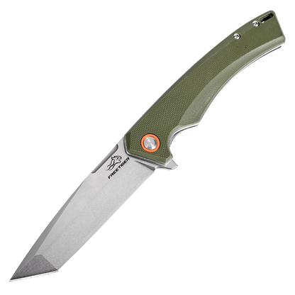 Folding Knife for EDC, 3.54 inch D2 Blade, G10 Handle, Pocket Knife with Clip FT924