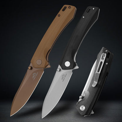 NEW! FT102 Folding Knife - D2 Blade G10 Handle - Ball Bearing - Liner Lock